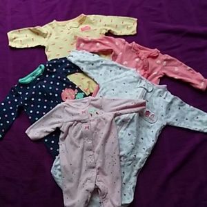Baby sleepers 0 to 6 months, girls